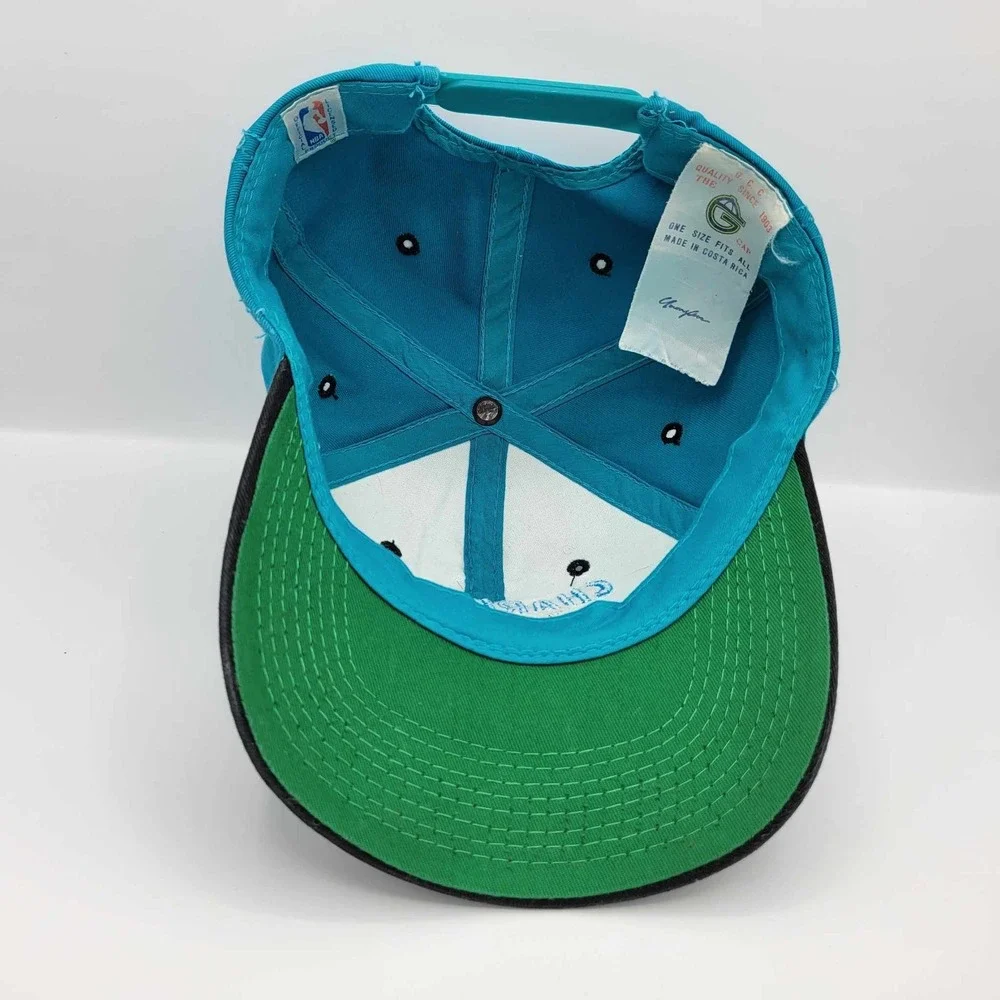 Charlotte Hornets Vintage 90s G Cap Snapback Hat NBA Official Licensed Product
